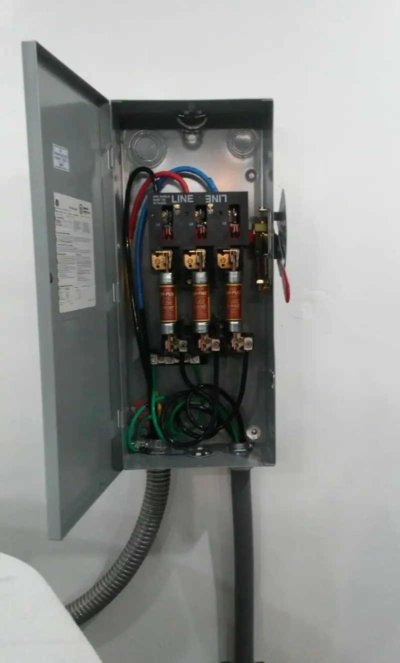 Three-phase disconnect switch installed for Electrical Wiring & Rewiring in Forest Park