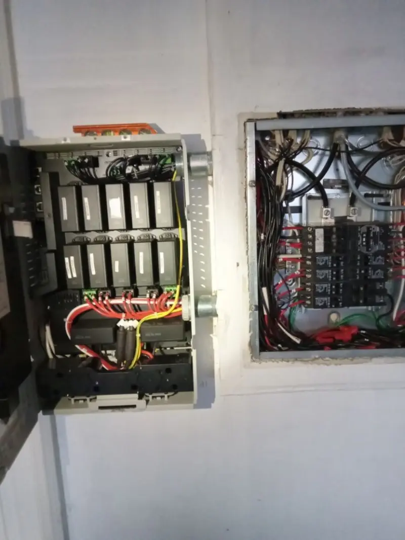 Electrical panel upgrade completed for Security Camera Wiring in Forest Park